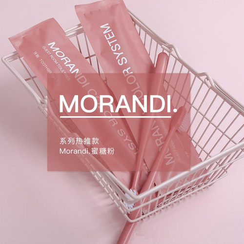 Youthful Grapefruit Disposable Toothbrush Set: Hotel-Style Soft-Bristle Toothbrushes with Individual Packaging—Perfect for Guesthouses