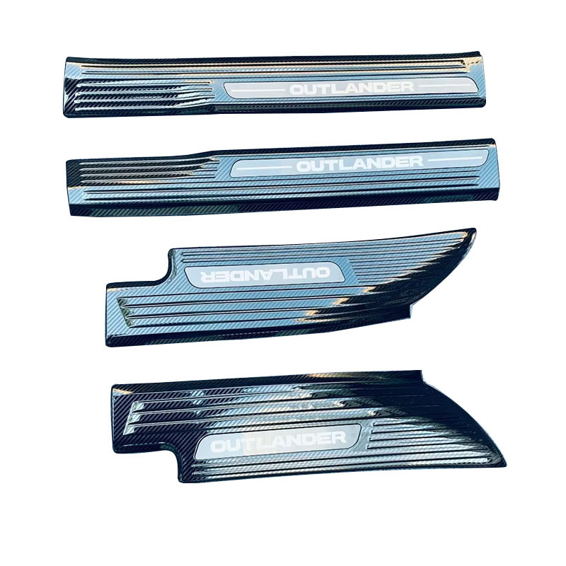 Adecuado para Mitsubishi 22 outlander puerta tira bienvenida pedal de acero inoxidable dentro y fuera de la puerta tira decorativa tira brillante
