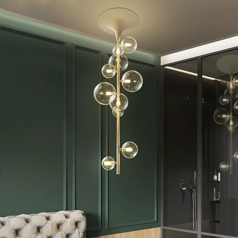 Diseñador de recepción de luces rojas de estilo nórdico diseñador de lámparas de luz comercial modernas bar superior lujoso restaurante de red de succión