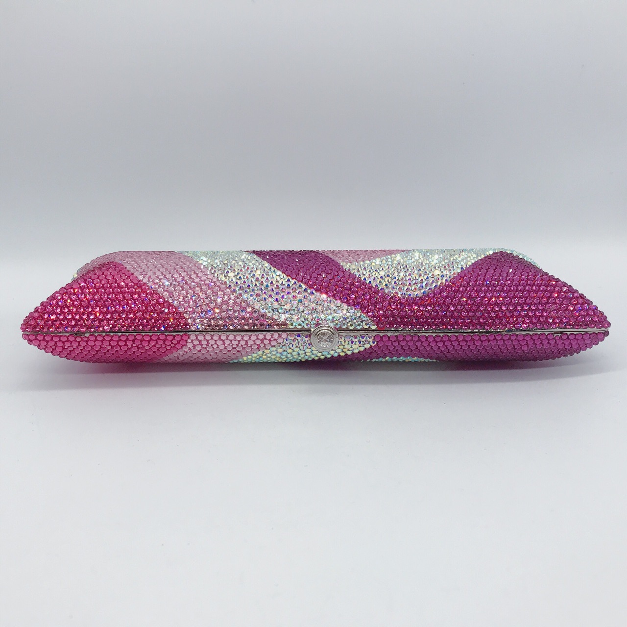 Túi clutch nữ đính đá rhinestone cầm tay hộp cứng dự tiệc — 10 # xanh ngọc chi tiết 44