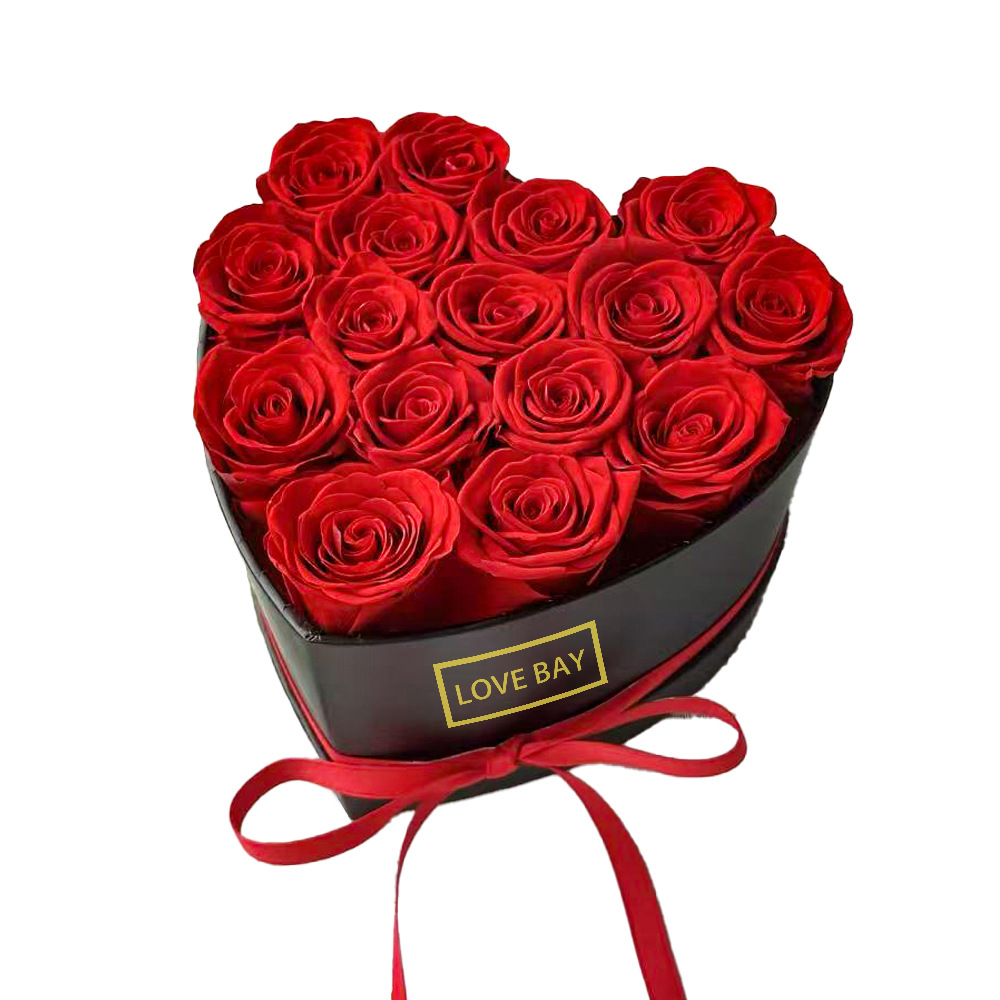 Serie de productos terminados de flores preservadas en cubo acrílico, rosa de San Valentín con cabeza de hongo, regalo para el Día de la Madre de Amazon