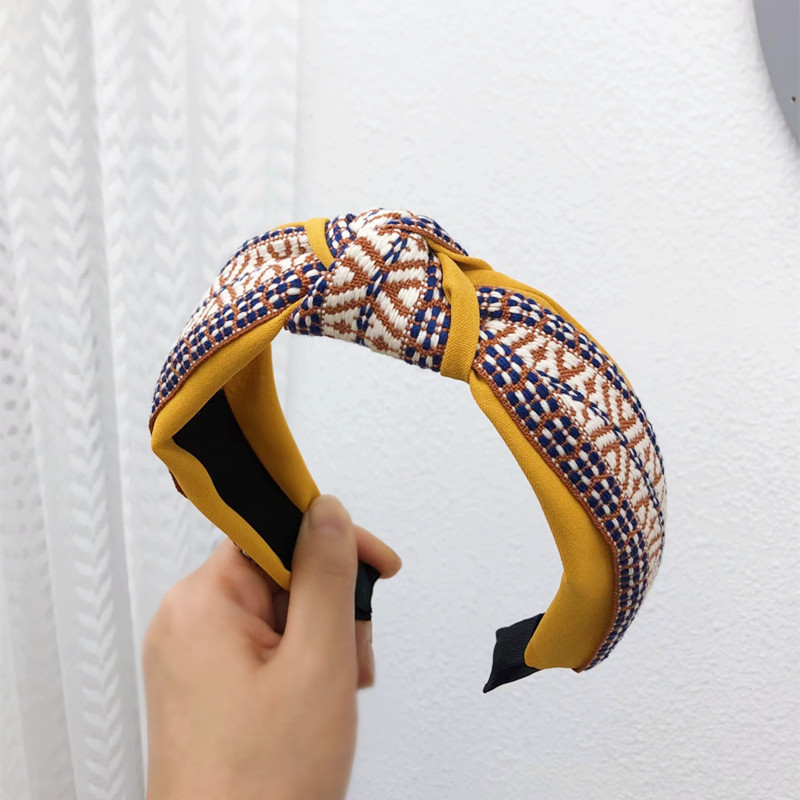 New Korean version Xiao Xiang Feng Hoop Women's Simple Middle Knot Wide Edge Headband French Shampoo Hair Clip_voghion.com
