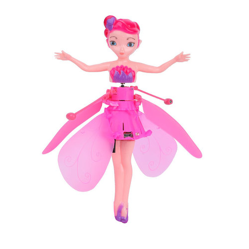 Cross-border gesture sensing fairy small flying sensing aircraft stall glowing toy remote-controlled airplane children's toy wholesale