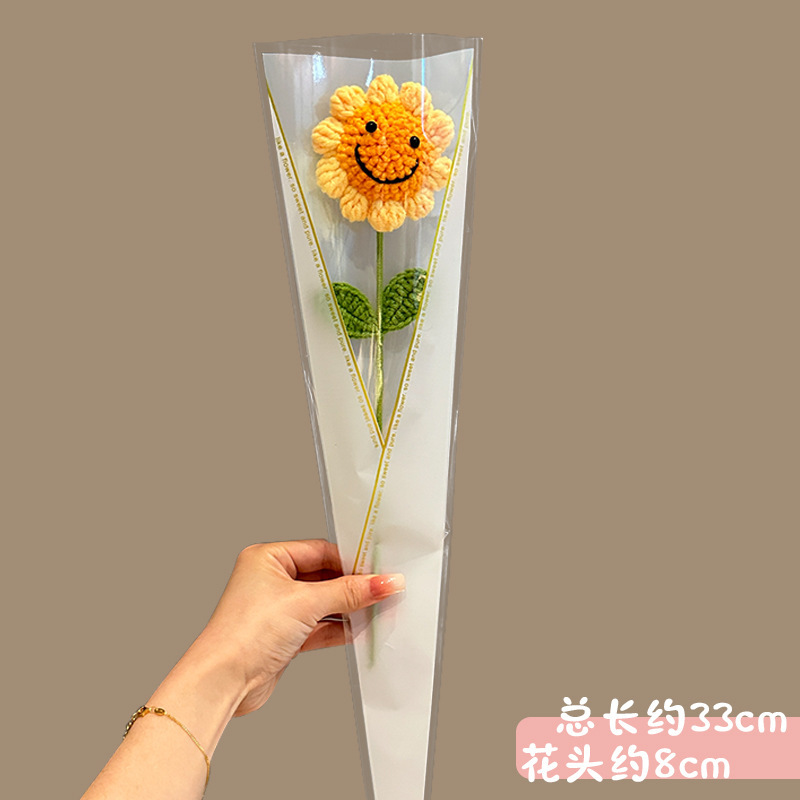 小さな赤い花の毛糸を贈り、母の日を手編みで贈り、先生やお母さんへのギフトとして小さなギフトを贈りましょう。|undefined