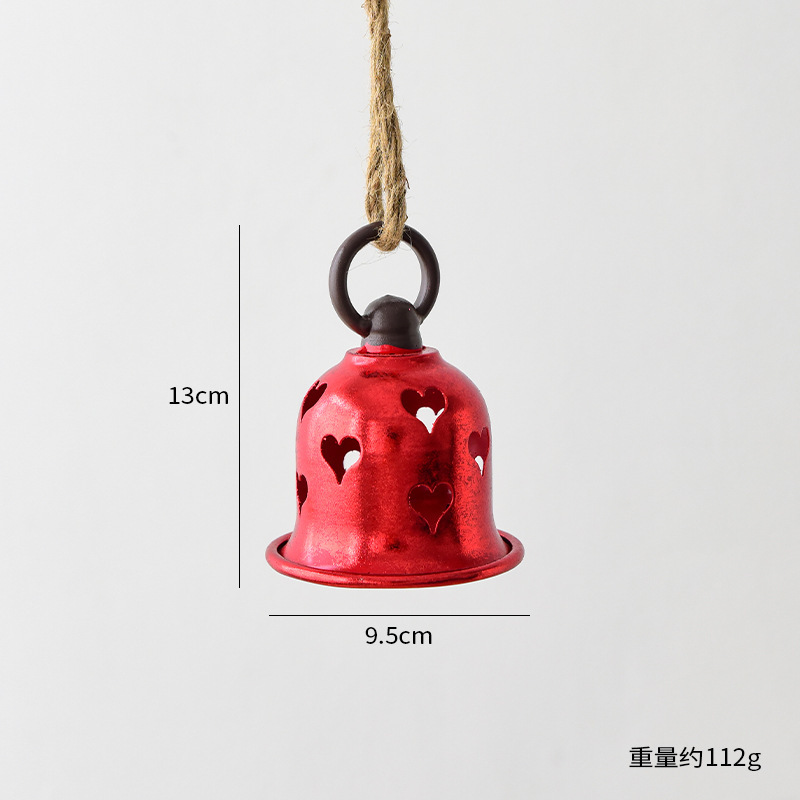 跨境新款圣诞节装饰铁艺大号铃铛装饰圣诞树挂件圣诞橱窗装饰吊饰|undefined