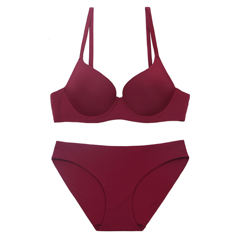 Cross-Border Hot-Selling Seamless Underwear, Thin Glossy Large Size Sexy Underwear for Women with Big Breasts, Soft Underwire Bra Set Cross-Border Hot-Selling Seamless Underwear, Thin Glossy Large Size Sexy Underwear for Women with Big Breasts, Soft Underwire Bra Set
