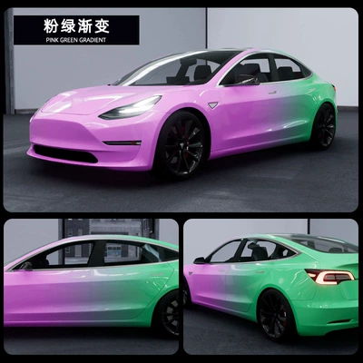 PET car color change film: Automotive Film - specifications-152x18m-pet-pink-green-gradient