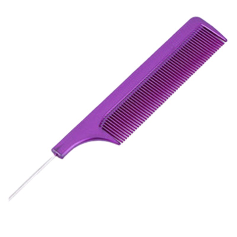 Rainbow Pointed Tail Comb Hairdressing Tools Hair Picking Comb Hair Cutting Comb Plastic Comb Factory Direct Supply