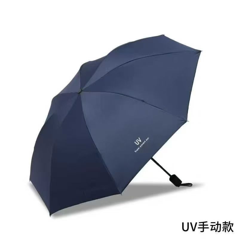 Eight-bone manual umbrella navy blue