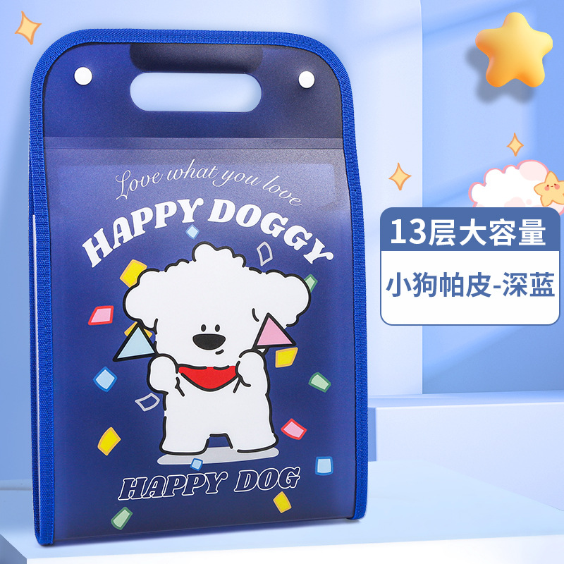 Handheld organ, cartoon multilayer card holder, capacious organizer bag, folder, classification