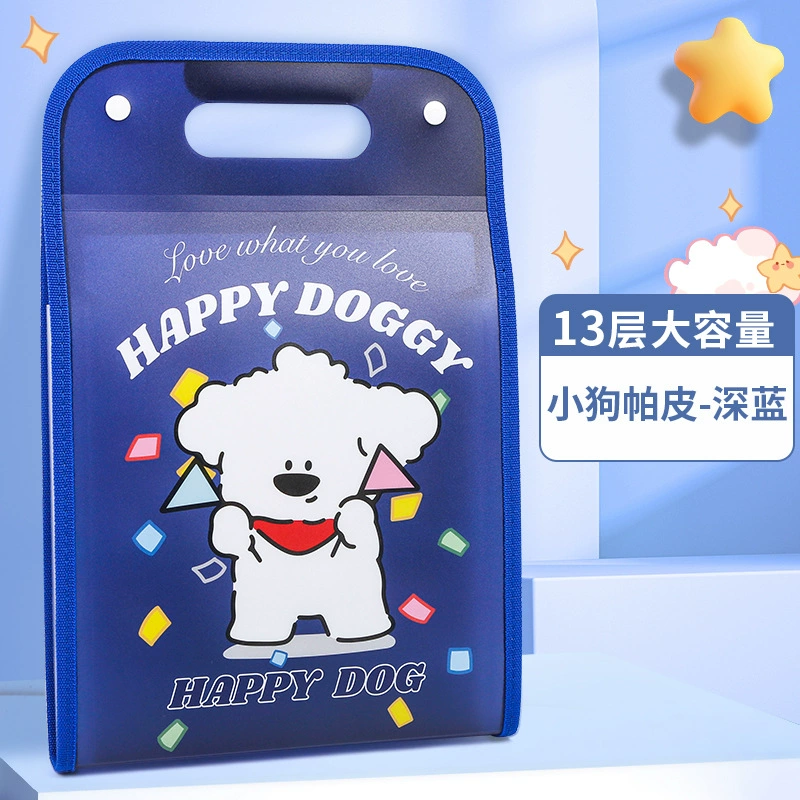 Handheld organ, cartoon multilayer card holder, capacious organizer bag, folder, classification