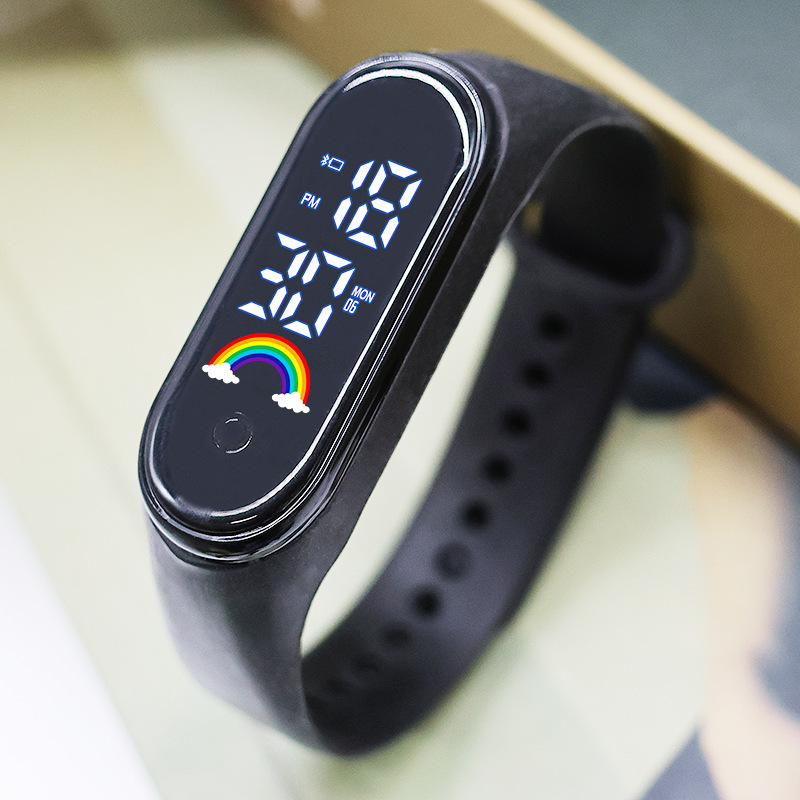 Mi 8 Rainbow Bracelet Watch for Men and Women Students Couple Fashion Trend Sports Waterproof LED Electronic Watch