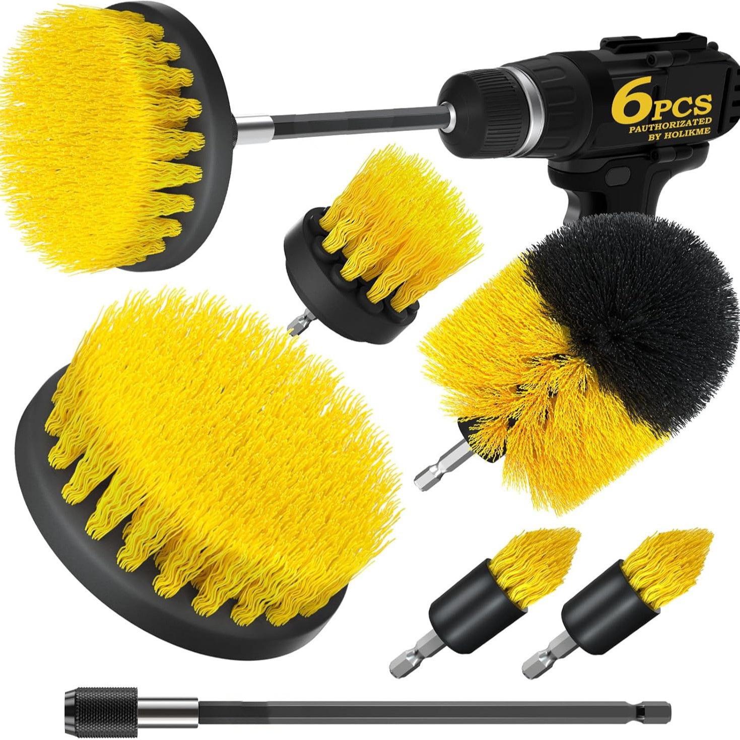 Juego de cepillos eléctricos de limpieza para taladro, superventas transfronterizo, para limpiar juntas de azulejos, pulir y limpiar coches, venta al por mayor