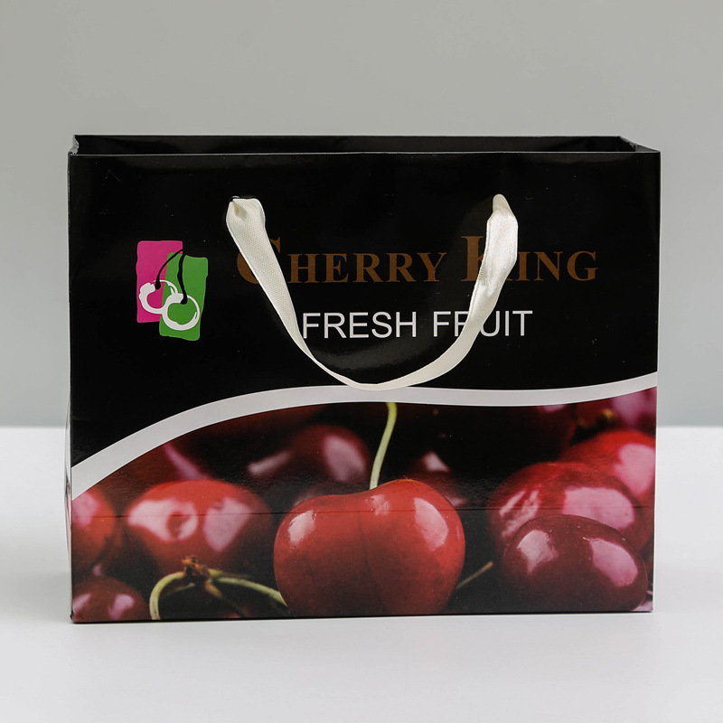 厂家现货手提白卡纸盒车厘子包装套盒精美水果礼品盒可制定logo