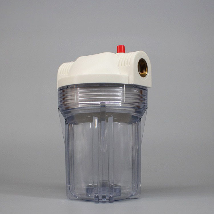 5 pulgadas 4-punto botella de filtro de dientes de cobre engrosada válvula de alivio de presión hebilla interior americana 6-punto como botella de filtro transparente