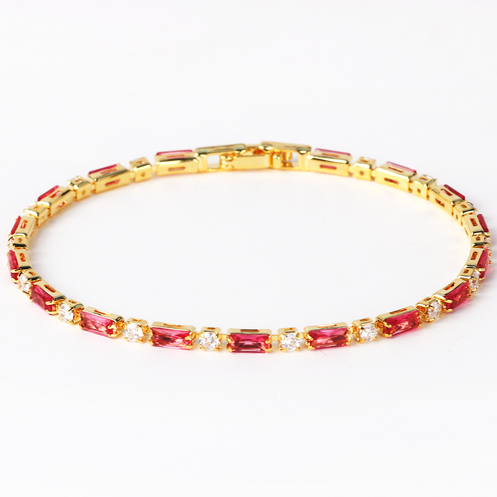 5g Weight Copper Pendant Material Zircon Inlay Material Bracelets Classification Copper Chain Material 1 Piece Quantity Holiday, Travel, Daily Occasion Copper Material Geometric Pattern Women's Gender Plating Design Casual, Simple Style, Streetwear Style Copper Plating Geometric Zircon Bracelets 5