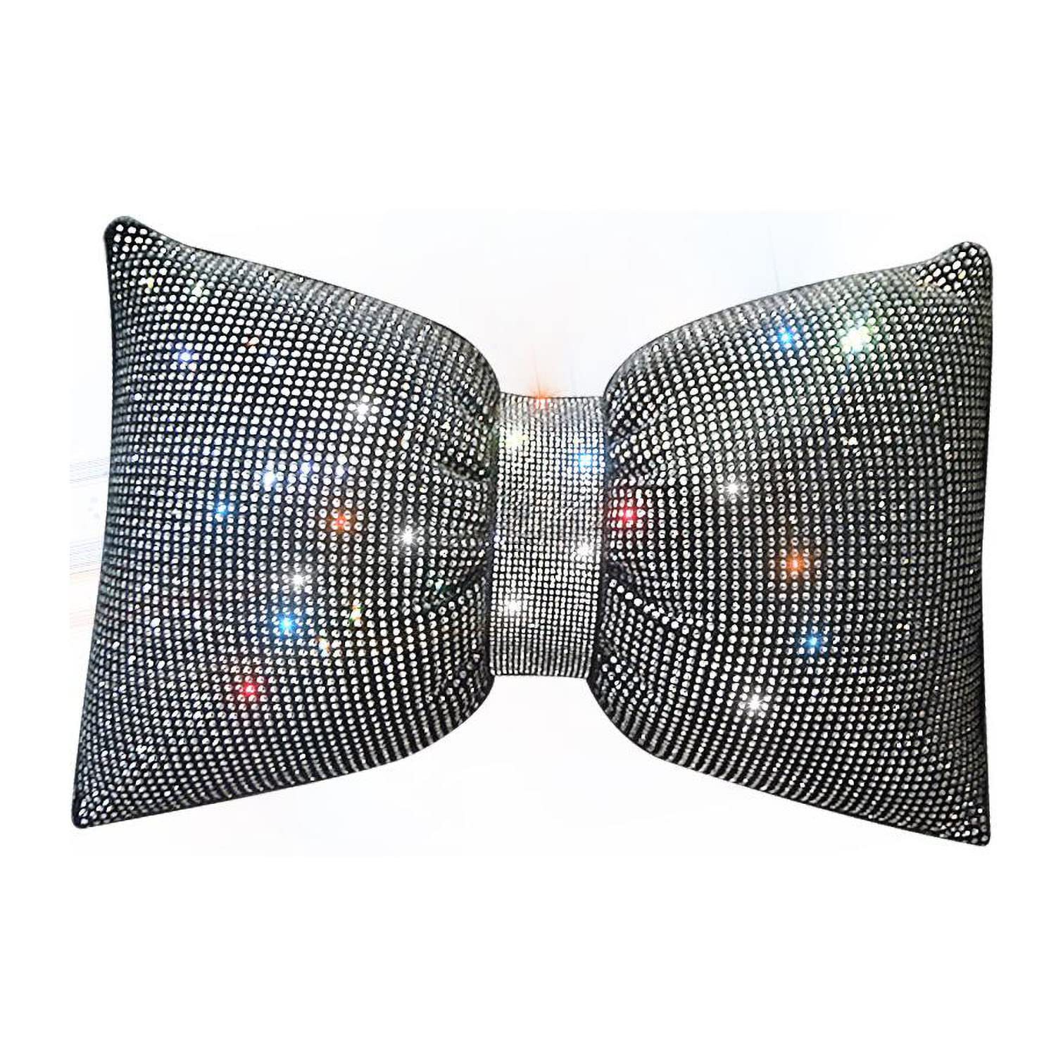 Diamante arco almohada coche caliente rhinestone completo diamante rhinestone flash diamante arco cintura almohada