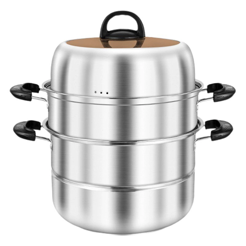 Нержавеющая сталь трехслойный Пароварка из композитной стали утолщенный двухслойный Подарочный суп паровой горшок производители оптом