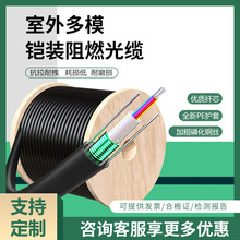 户外铠装光缆4芯/8/12/24芯光纤GYXTW中心束管单模光纤线光缆