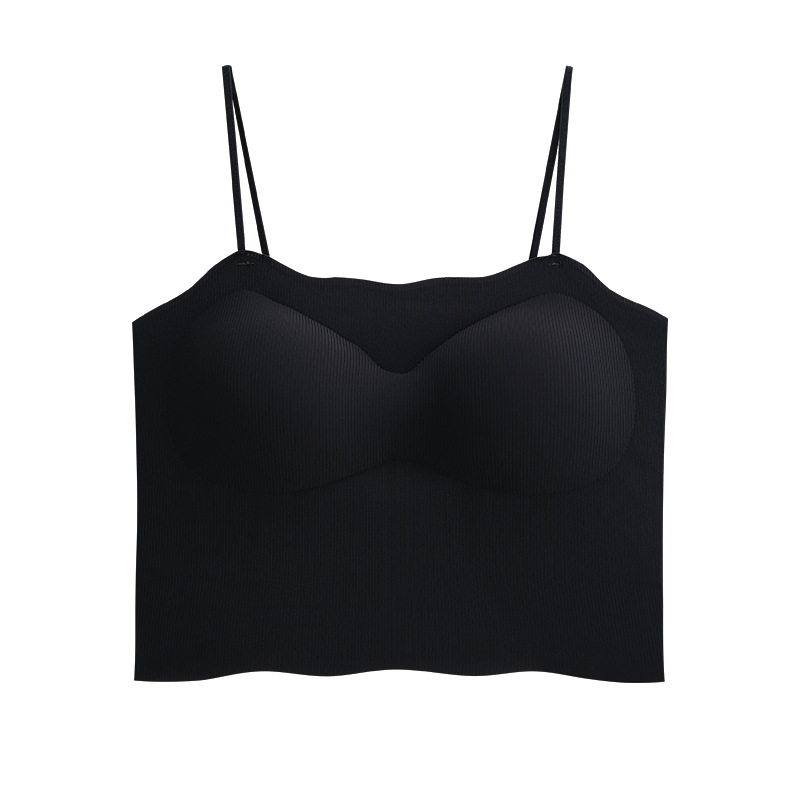 Nueva camisola de seda de hielo delgada base interior de las mujeres desgaste exterior tubo superior anti-exposición belleza espalda superior