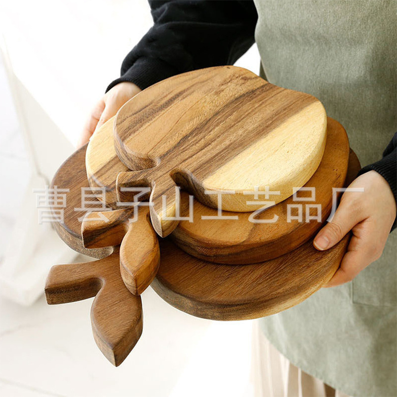 tablero de corte de madera de forma especial tablero de corte de vegetales de clasificación multifuncional tablero de mesa bandeja de adornos de mesa tablero de alimentos suplementarios de frutas y verduras domésticas