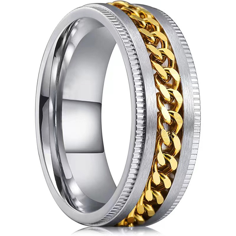 1 Piece Quantity Simple Style Geometric Titanium Steel Plating Unisex Rings