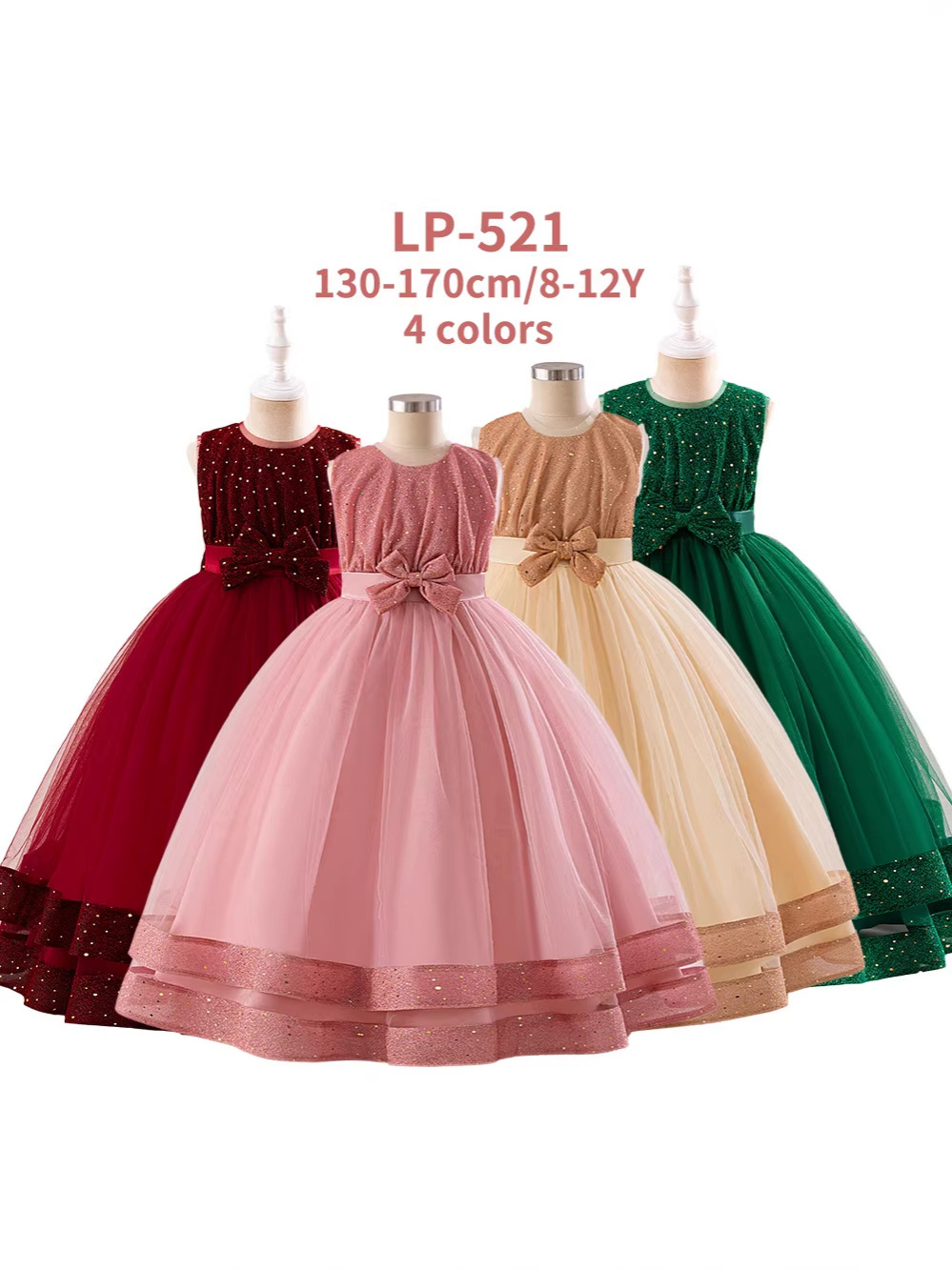 Nuevo vestido de princesa para niños grandes, vestido de actuación en el escenario para niñas, falda de malla sin mangas, falda de tutú de diamantes, kidsdress