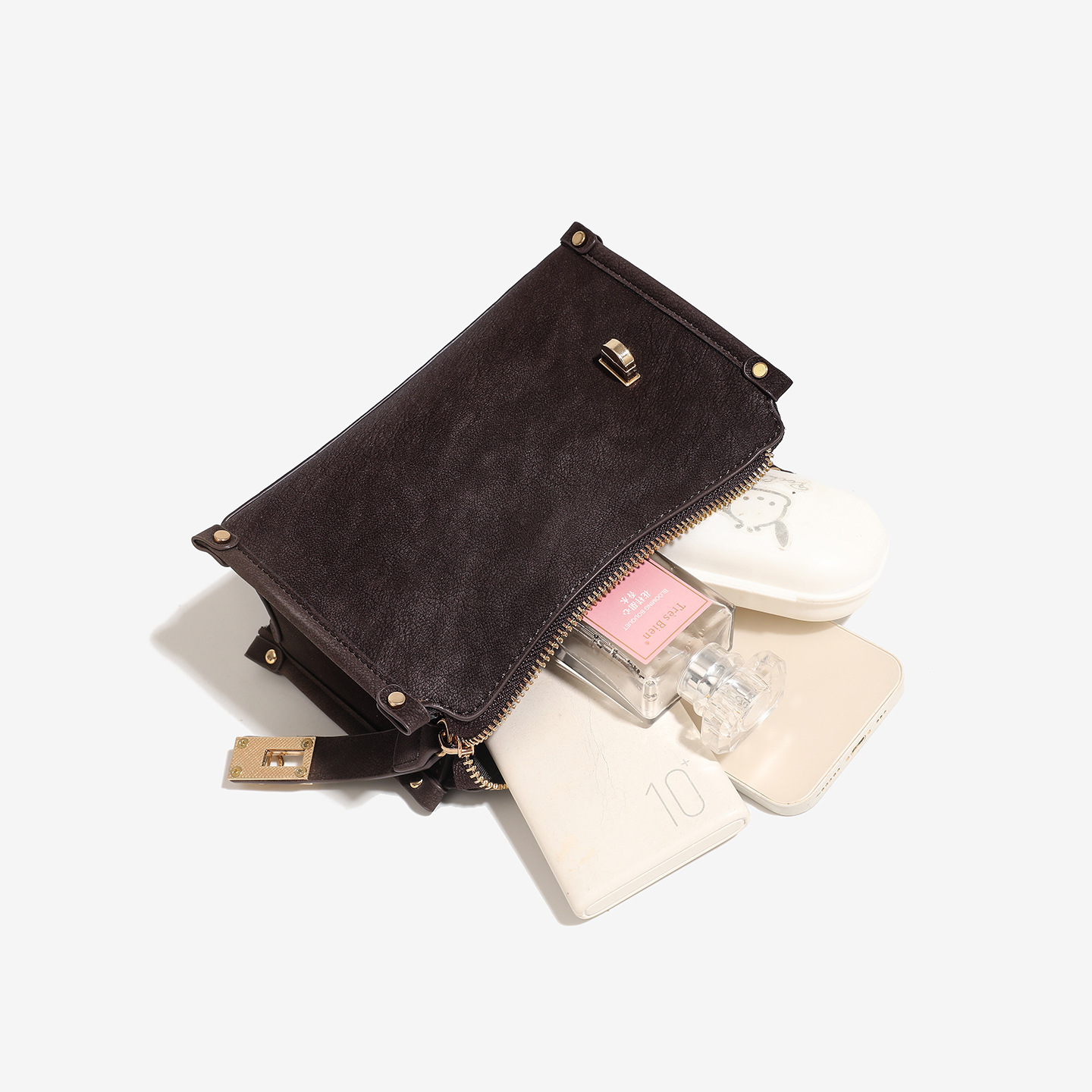 2026 New Genuine Leather Niche Design Box Bag For Women Versatile Fashion Simple Handbag Shoulder Crossbody Underarm Bag - Thumbnail 4