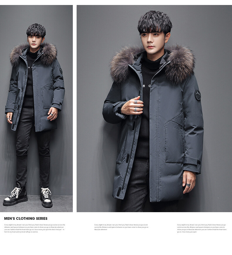 Men's Hooded Down Jacket Winter Warm Business Thickened Coat_voghion.com