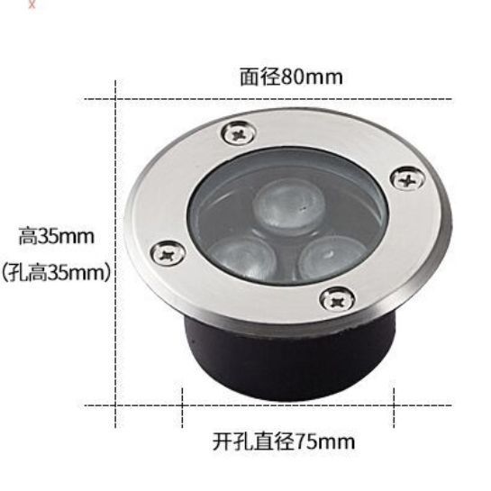 LED lámpara enterrada ultra delgada lámpara de suelo exterior impermeable redonda pasillo lámpara de pasillo incrustado paso cuadrado lámpara de suelo pequeña image 7