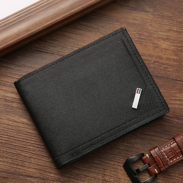 New Men's Wallet Short Wallet with Multiple Card Slots for Young Men Fashionable Thin Large Capacity Horizontal Business Soft Wallet