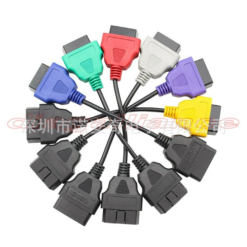 六色 ECU Connector Scan OBD2 Adapter Cable ECU Scan for FIat
