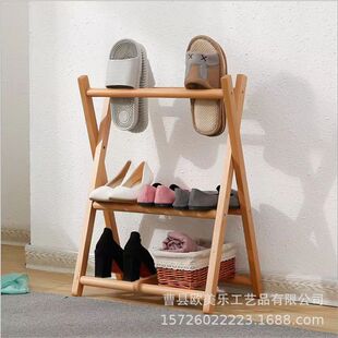 木质折叠室内拖鞋架子实木进门小窄收纳架放鞋架简易鞋架-阿里巴巴