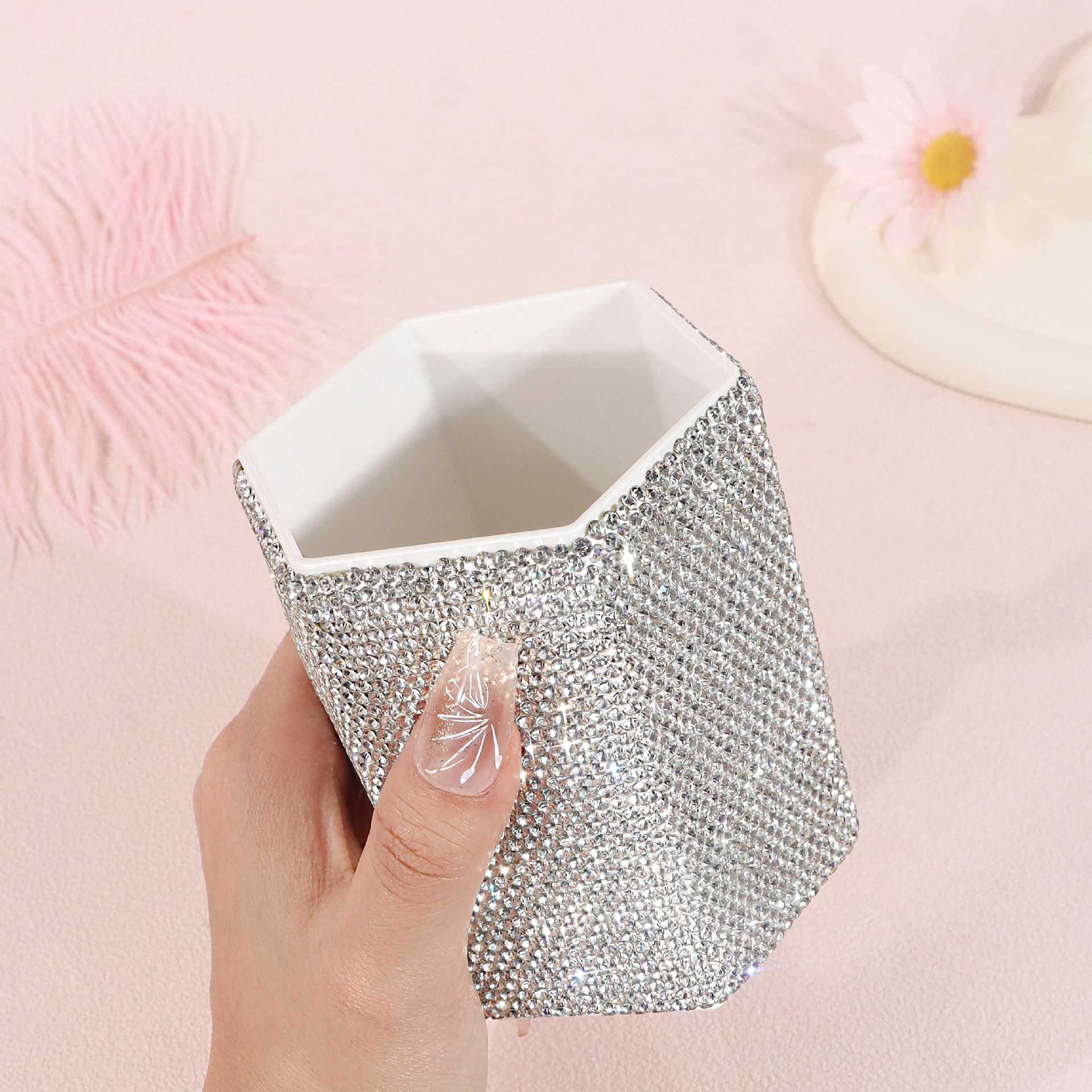 022801 화이트 다이아몬드 육각형 저장 튜브