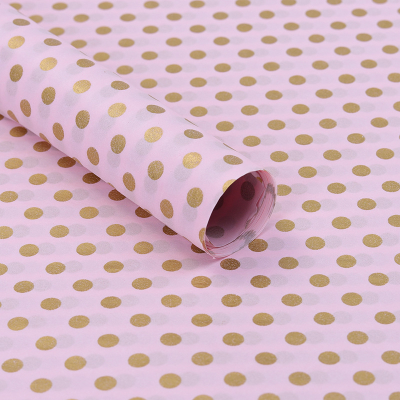 20 hojas de papel de polka dot, papel para copias, papel de forro, papel coreano para envolver ramos, 50*66cm, estampado