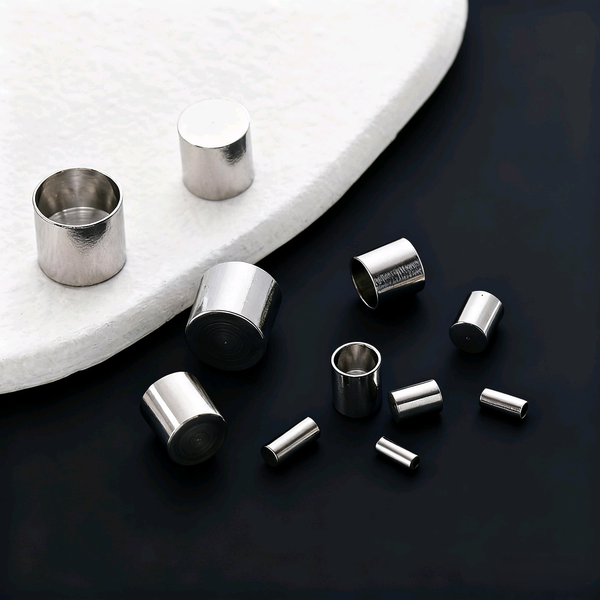 可夹扁定位管不锈钢扣皮绳手链收尾扣 diy饰品配件手链项链固定夹