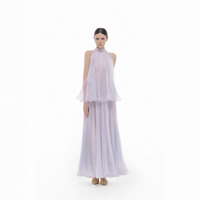 2025 New Style Elegant Long Dress, Sweet Forest Style Halter Neck Dress, Bridal Morning Gown, Coming-Of-Age Ceremony Banquet Dress 2025 New Style Elegant Long Dress, Sweet Forest Style Halter Neck Dress, Bridal Morning Gown, Coming-Of-Age Ceremony Banquet Dress
