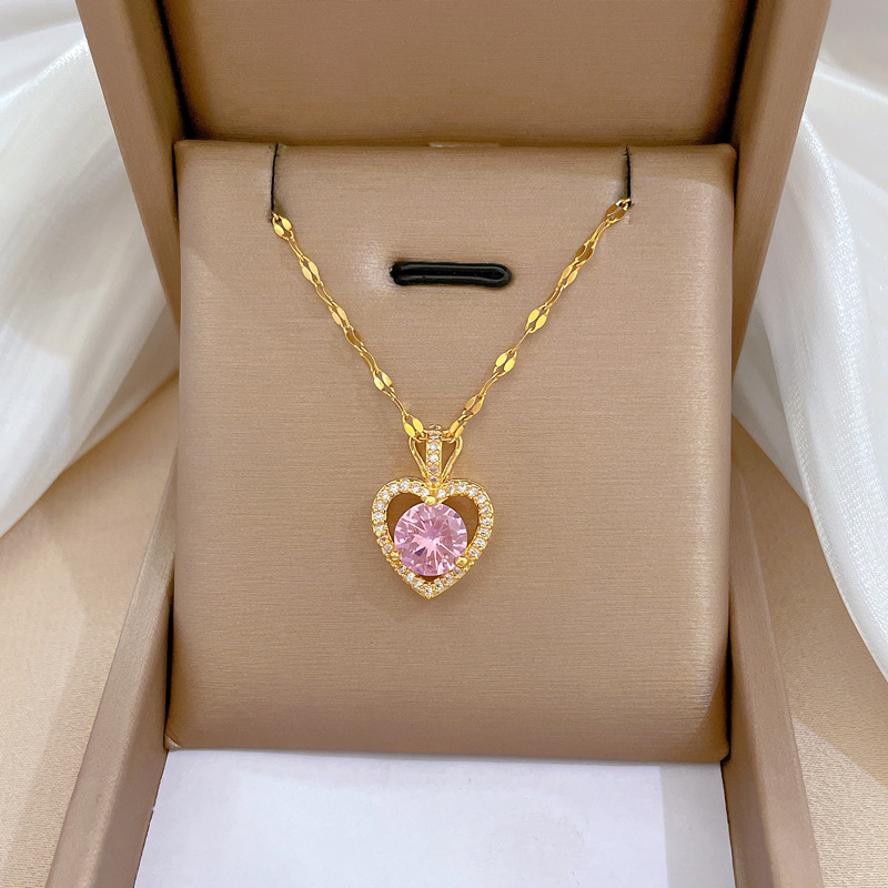 Exquisite Micro Diamond Necklace For Women Elegant Collarbone Chain_voghion.com