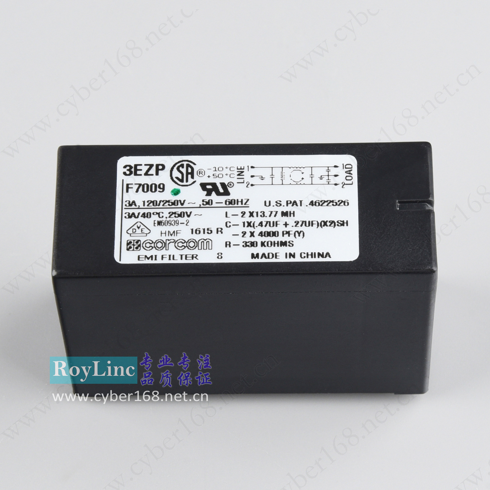 3EZP Z F7009 6609062-3插针式PCB板Corcom 3A门禁安防系统滤波器