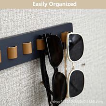 现货木质眼镜收纳架墙上壁挂式太阳镜墨镜展示架方便粘贴眼镜架