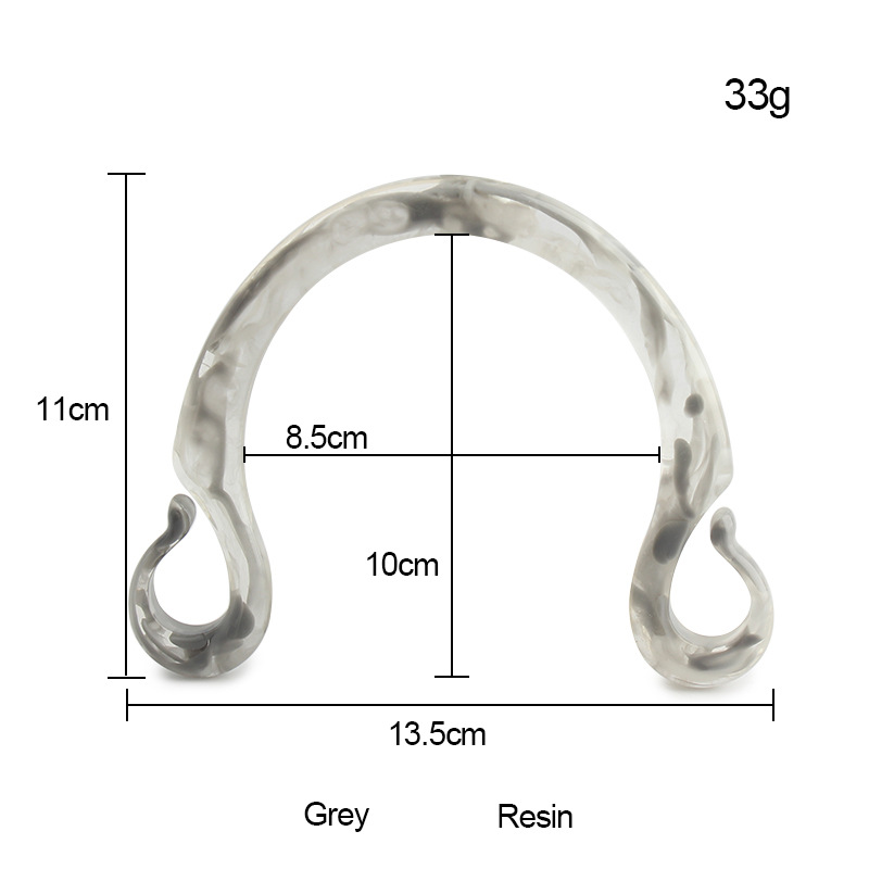 투명한 회색 혼합 U자형 핸들