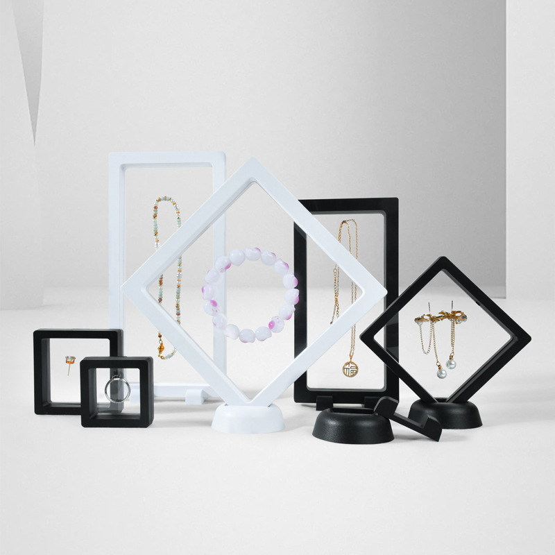 Suspension film wholesale jewelry packaging box PE film transparent box dustproof storage ring display film box