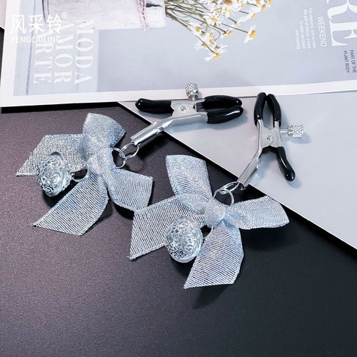 Fun nipple bell breast clip supplies kneading passion bedding sexy love props excitement A083