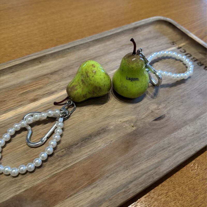 A36 cross-border best-selling fashion keychain bag pendant, artificial pear fruit decoration, creative accessory ornament