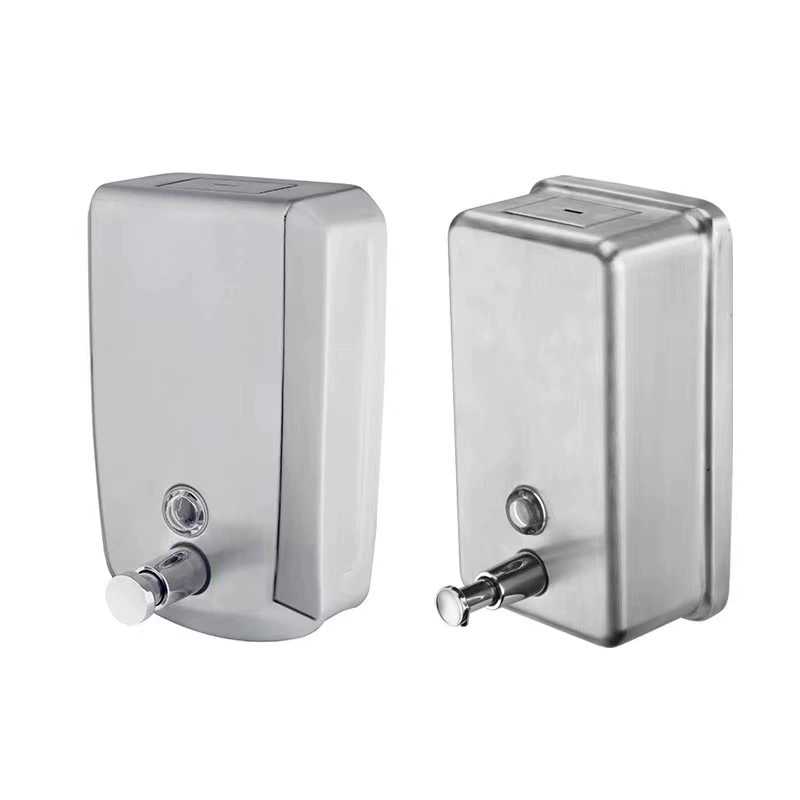 Дозатор мыла из нержавеющей стали 304 KePai Kitchen & Bath, крепление на стену, ручной привод, 500/800/1000 мл