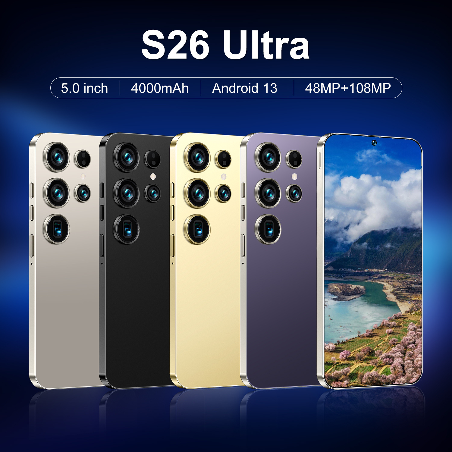 Cross-Border Best-Selling S26 Ultra Android Smart Large-Screen Mobile Phone 16+1t Foreign Trade Mobile Phone Source Factory Direct Sales