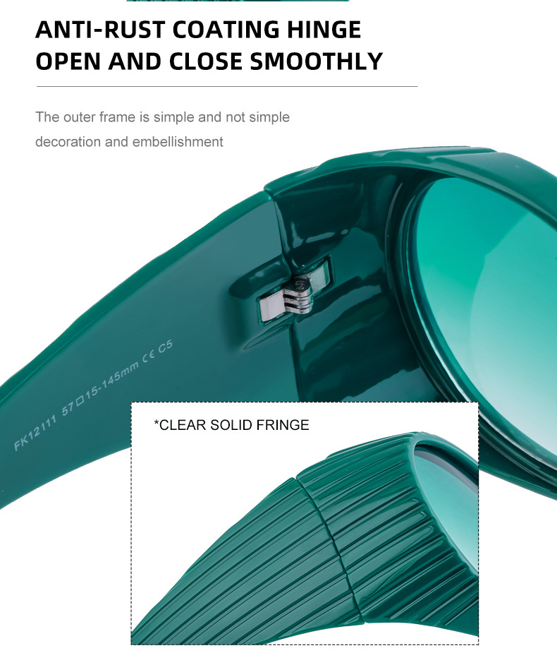 Elliptical Frame Sunglasses For Women Large Trendy Designer Style_voghion.com