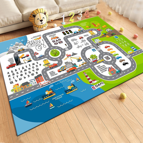 Children's toys dream mat parent-child interactive game big carpet monster building car educational floor mat cross-border