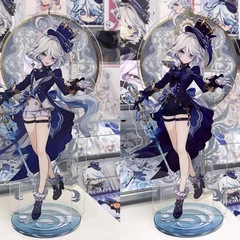 芙寧娜は新型のデスクトップの置物を挿してブランドの周辺の風の爆発の2次元のアクリルの置物を立てます。