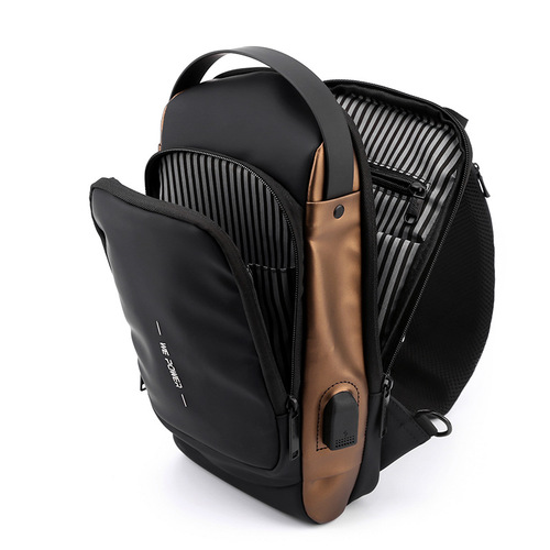 WEPOWER new men's chest bag anti-theft code lock motorcycle bag trendy and cool cycling bag back shoulder bag crossbody bag
